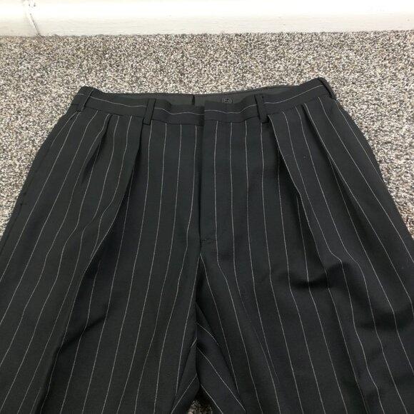 Vintage Polo Ralph Lauren Suit 38R Flannel Wool Chalk Striped 33x29 USA Made - Picture 15 of 16